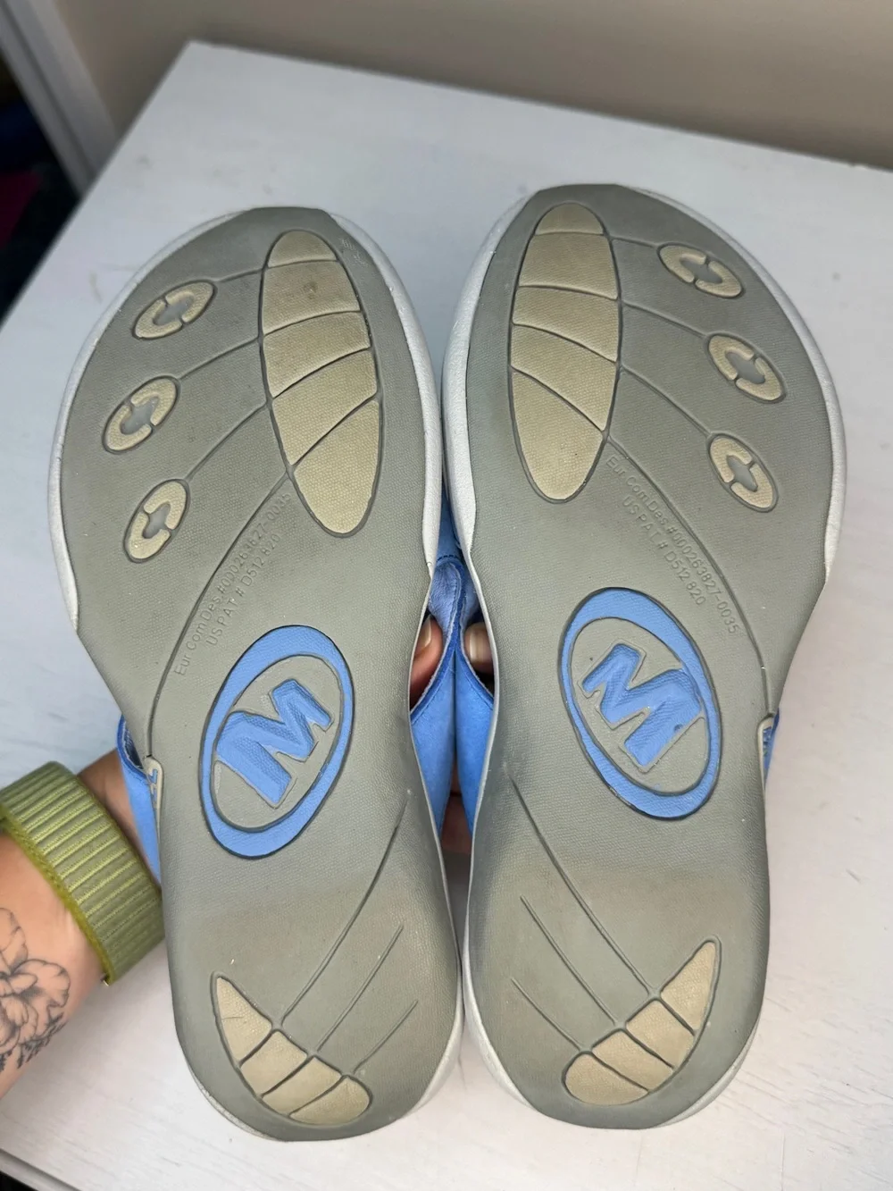 Merrell Women’s Size Open-Toe Slide Sandal Palmetto Blue Gray Comfort Shoe